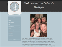 Tablet Screenshot of lushsalonandboutique.com